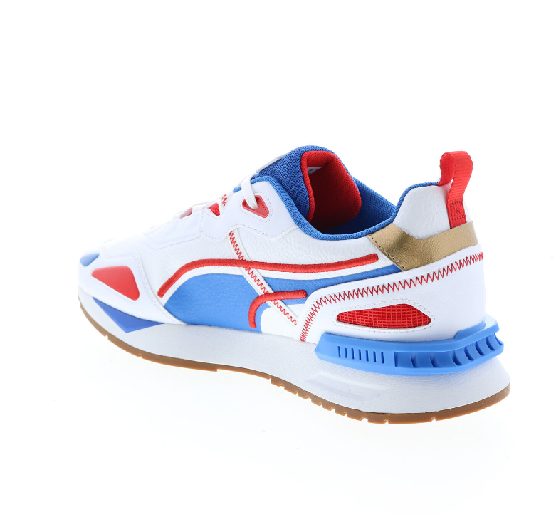 Puma Mirage Tech RWB 38834701 Mens White Lace Up Lifestyle Sneakers Shoes