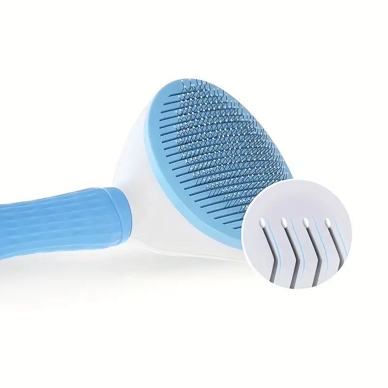 Self Cleaning Slicker Brush, Dog Cat Bunny Pet Grooming Shedding Brush - Easy To Remove Loose Undercoat, Pet Massaging Tool Suitable For Pets With Long Or Short Hair