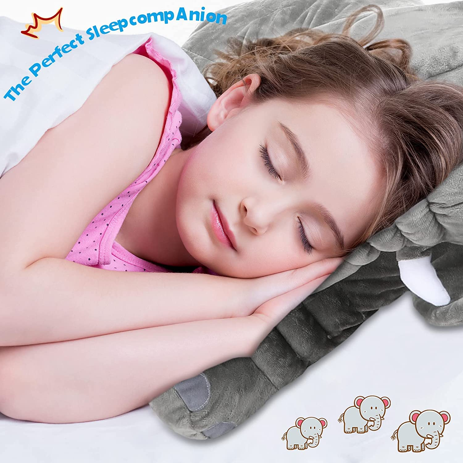 Giant Stuffed Elephant Plush Animal Toy Huge Soft Big Large Animals Doll Gray Gi