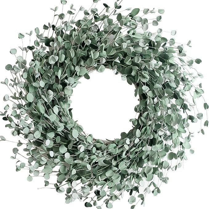 Egolot 24 Inch Everyday Greenery Boxwood Wreath for Front Door, Soft Touch Green Mini Leaves Wreath for Indoor and Outdoor, Romantic Green Wreath for Wedding Decor Brand: egolot