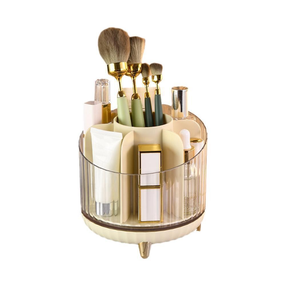 360° Rotating Makeup Brushes Holder Desktop Makeup Organizer Box ew) Case N X1K6