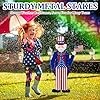 4th of July Yard Signs Uncle Sam Garden Stakes, 28"H Metal Patriotic Fourth of July Yard Decorations Outdoor, Independence Day Lawn Decorations, Memorial Day Yard Stakes for USA Patio Porch Decor