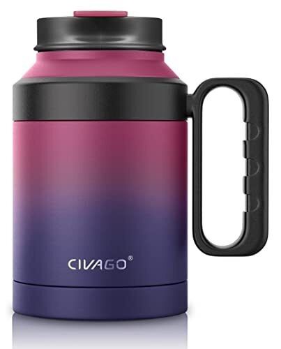 50 Oz Insulated Tumbler Mug with Lid and Straw Vacuum Travel Coffee Mug with Ha