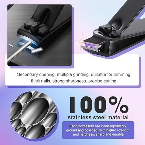 Manicure Set Personal Care Mens Grooming Kit 30 In 1 Professional Manicure Kit Pedicure Kit,Nail Clippers for Men and Beauty Tool Portable Set,with Luxurious Travel Case (Black)