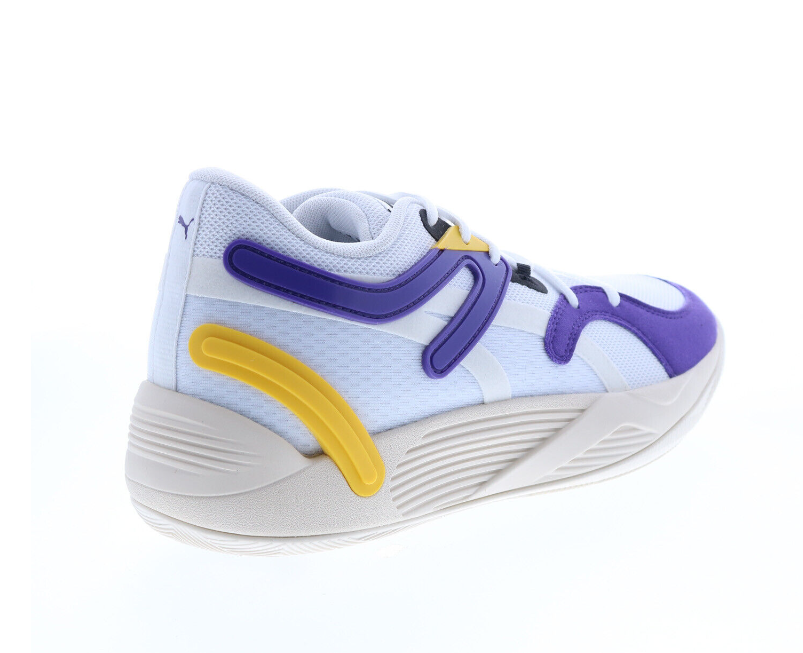 Puma TRC Blaze Court 37658207 Mens White Canvas Athletic Basketball Shoes