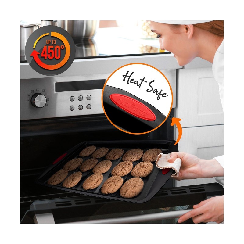 NutriChef 15-Piece Baking Pan Set - PFOA, PFOS, PTFE Free Flexible Nonstick B...