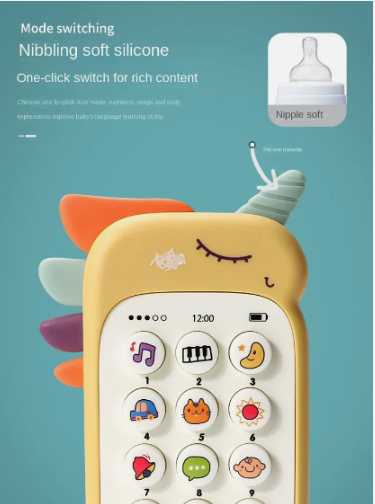 Baby Phone Toy Music Sound Telephone Sleeping Toys With Teether Simulation Phone