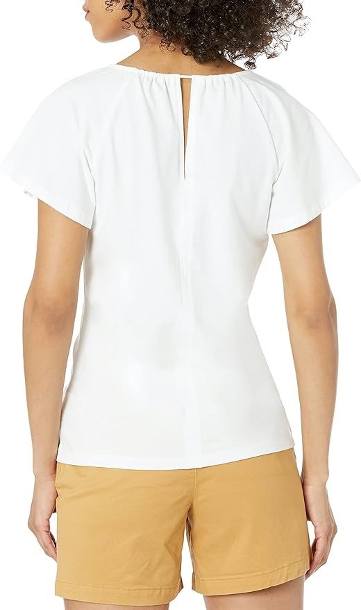 Amazon Essentials Women's Classic-Fit Cape Sleeve Open Crewneck T-Shirt