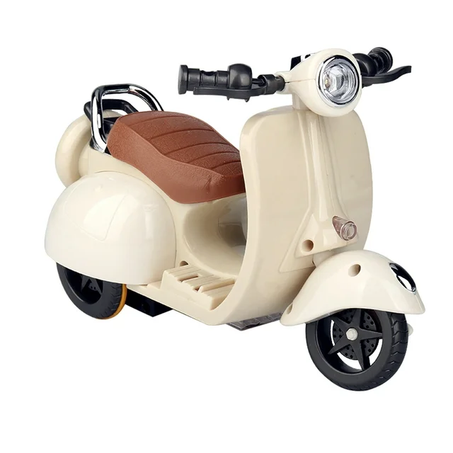 Klzo Toy Electric Motorcycle Car with Light & Music, 360 Rotation Swing Stunt Motorbike Model Toy for Boys Girls