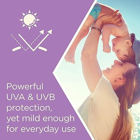 Aveeno Baby Continuous Protection Zinc Oxide Mineral Sunscreen Lotion for Sensitive Skin, Broad Spectrum SPF 50, Tear-Free, Sweat- & Water-Resistant, Paraben-Free, Travel-Size, 3 fl. oz