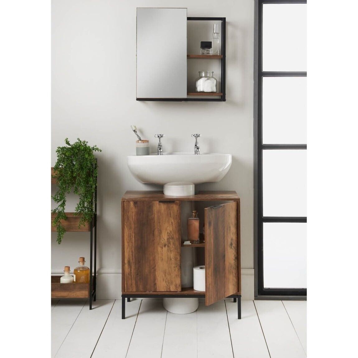 Bathroom Sink Cabinet Under Cupboard Storage 2 Shelf Under Sink Cabine Furniture