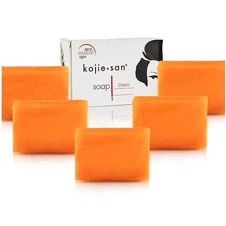 Click image to open expanded view Kojie San Skin Brightening Soap - Original Kojic Acid Soap that Reduces Dark Spots, Hyperpigmentation, & Scars with Coconut & Tea Tree Oil - 65g x 5 Bars