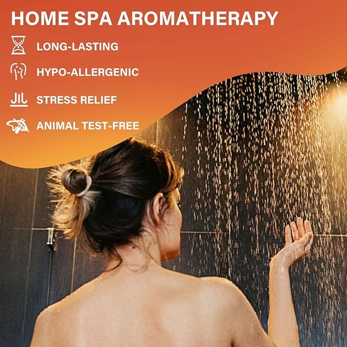 Shower Steamers Aromatherapy Birthday Gifts for Women - Variety Pack of 6 Shower Bombs with Natural Essential Oils, Self Care & Relaxation, Mothers Day Gifts for Mom Wife from Daughter, Gifts for Her
