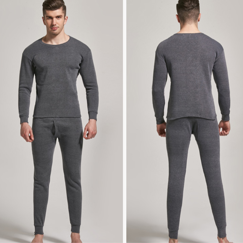 Mens Full Set Warm Underwear Thermal Lined Long Johns Top Bottom Trousers Winter