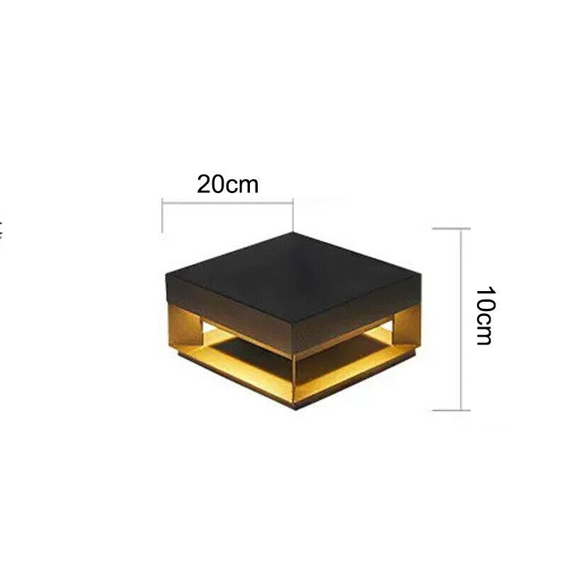 Modern LED Pillar Lamp Outdoor Gate Post Light Patio Garden Lantern Lighting