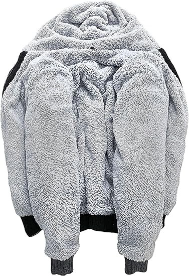SCODI Hoodies for Men Heavyweight Fleece Sweatshirt - Full Zip Up Thick Sherpa Lined