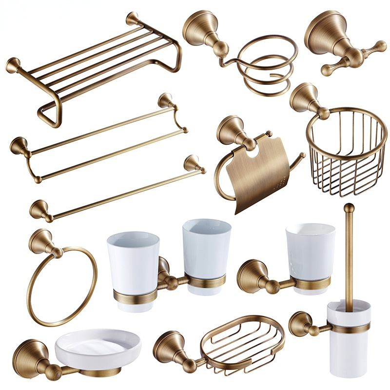 Antique Bronze Bath hardware Set Bathroom Accessories Towel Shelf Towel Holder