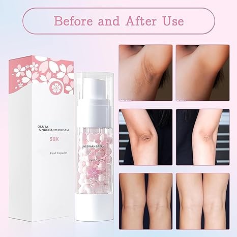 Wsrchh Brightening Booster Cream, Gluta Brightening Underarm Cream, Brightening Booster Pearl Capsules, Body Care Cream, Exfoliating Body Gel For Women(2PCS)