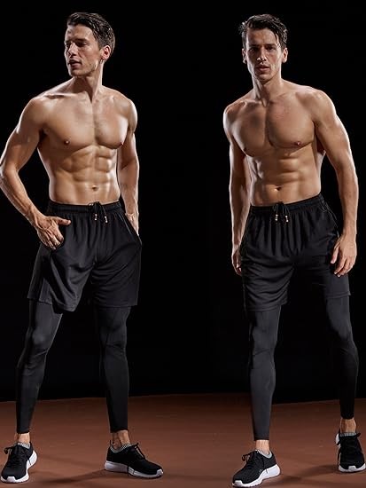 NELEUS Men's Lightweight Workout Athletic Shorts with Pockets