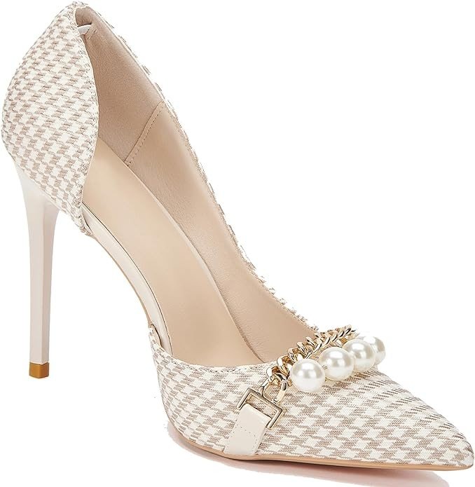 stylewe Velvet Heels for Women, Dressy High Heels with Twist Bow Knot, Stiletto Heels for Women