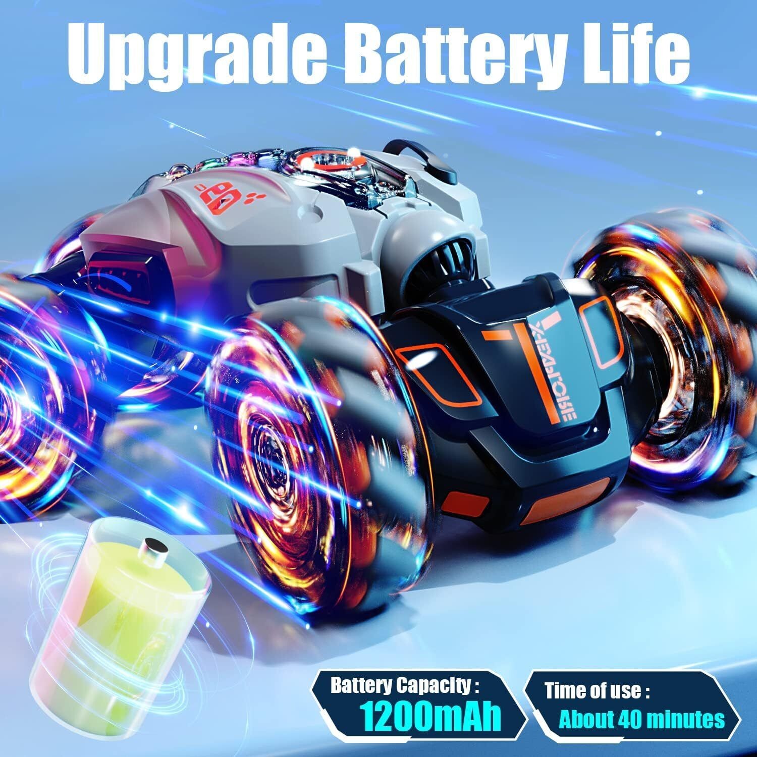 RC Stunt Car, 2.4Ghz 4WD Remote Control Gesture Sensor Toy Cars, Double Sided
