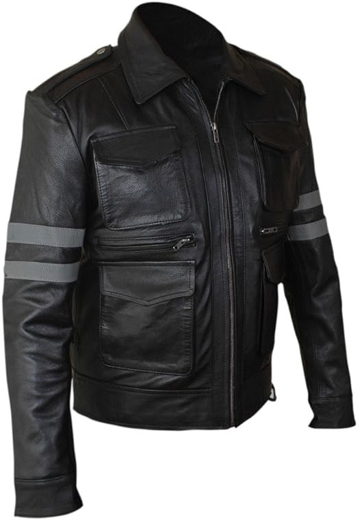 F&H Men's Gaming Geinuine Leather Leon Jacket